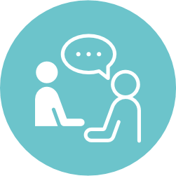 言葉の代弁者としてサポートイメージアイコン